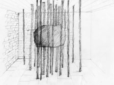 Hanging Stone House Drawing